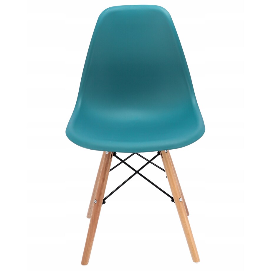 Krzesło skandynawskie wyprofilowane EVA niebieskie