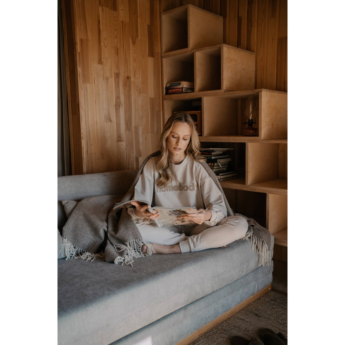 Bluza homebody beżowa M