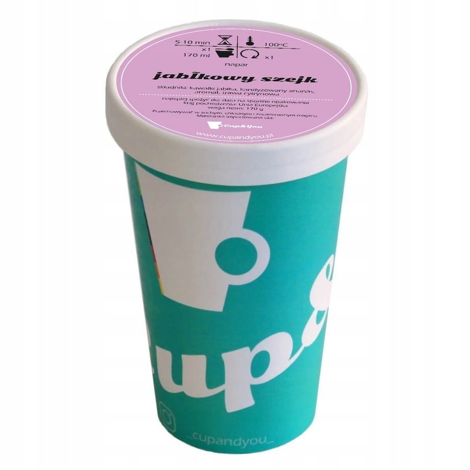 Liściasta sypana herbata owocowa JABŁKOWY SZEJK EKO trawa cytrynowa 170g