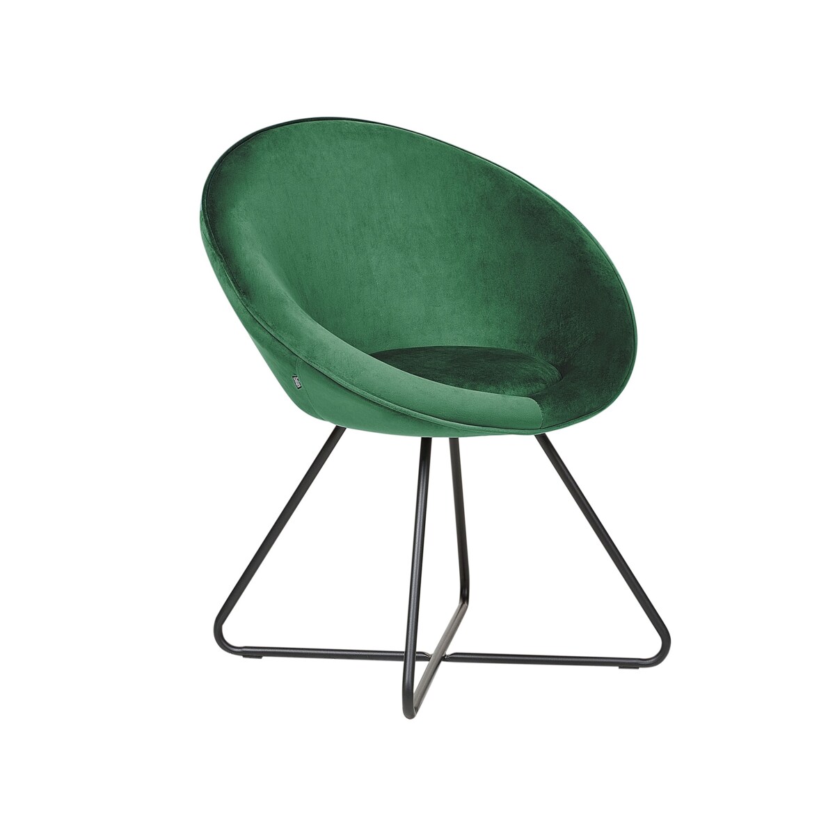 Krzesło welurowe zielone FLOBY II
