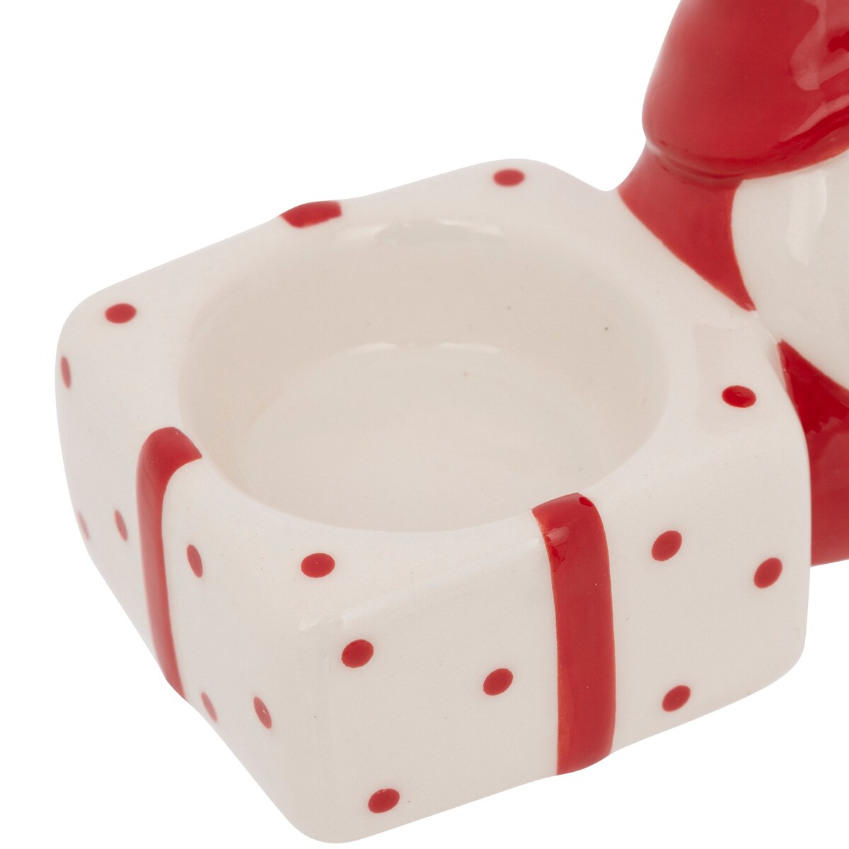 Podstawka pod świecę, ze skrzatem świątecznym