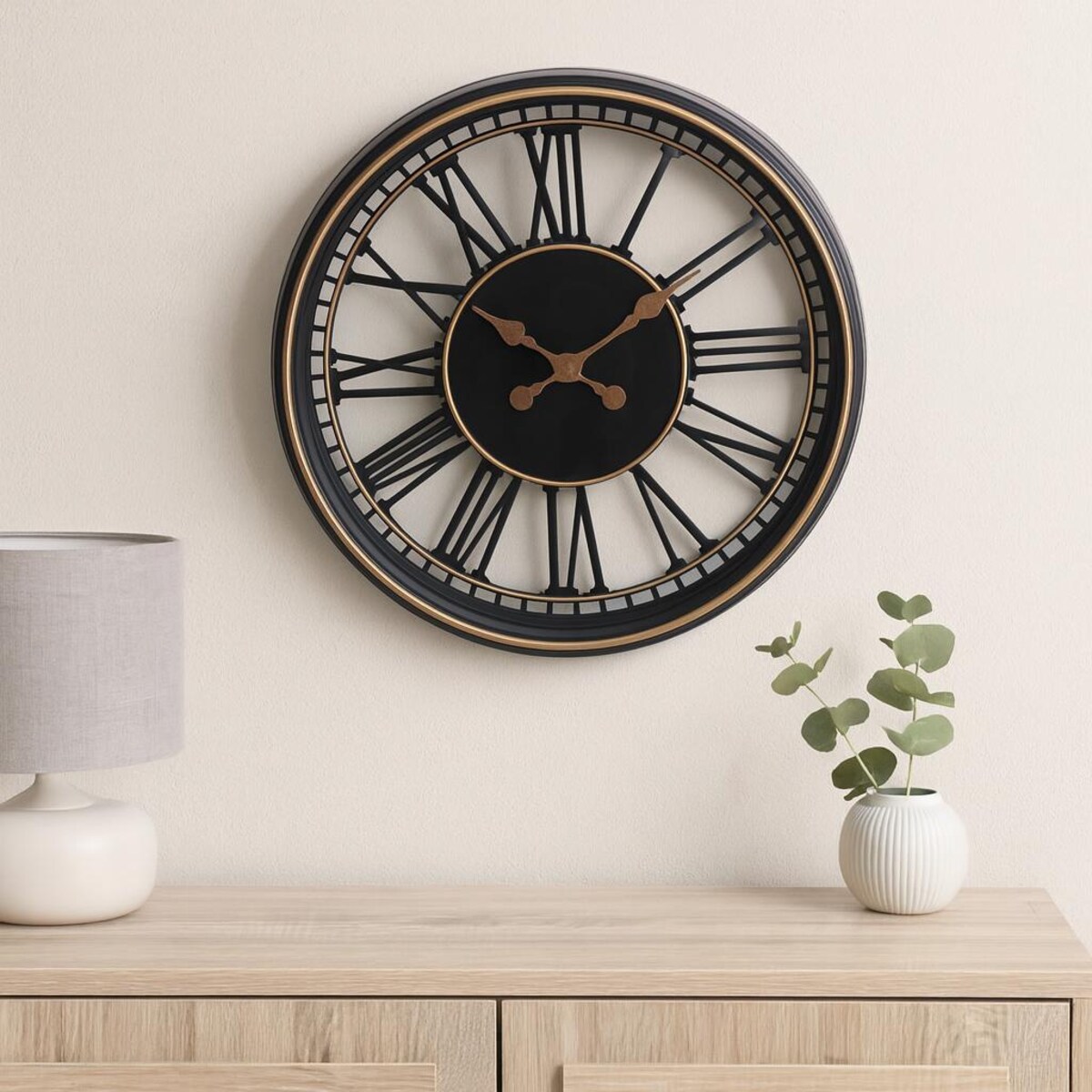 Zegar ścienny z cyframi rzymskimi TIDLO, Ø 50 cm