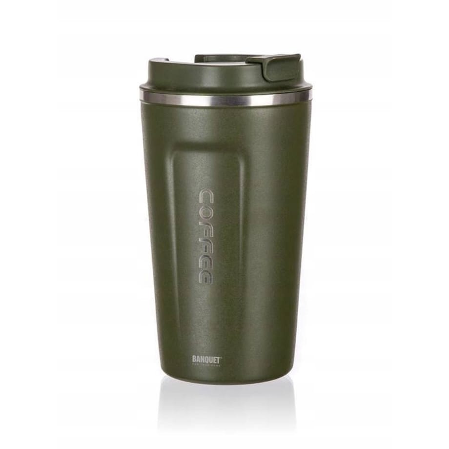 KUBEK PODRÓŻNY TERMICZNY termos 450 ml zielony na kawę herbatę do pracy