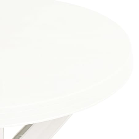 vidaXL Stolik bistro, biały, Ø70 cm, plastikowy