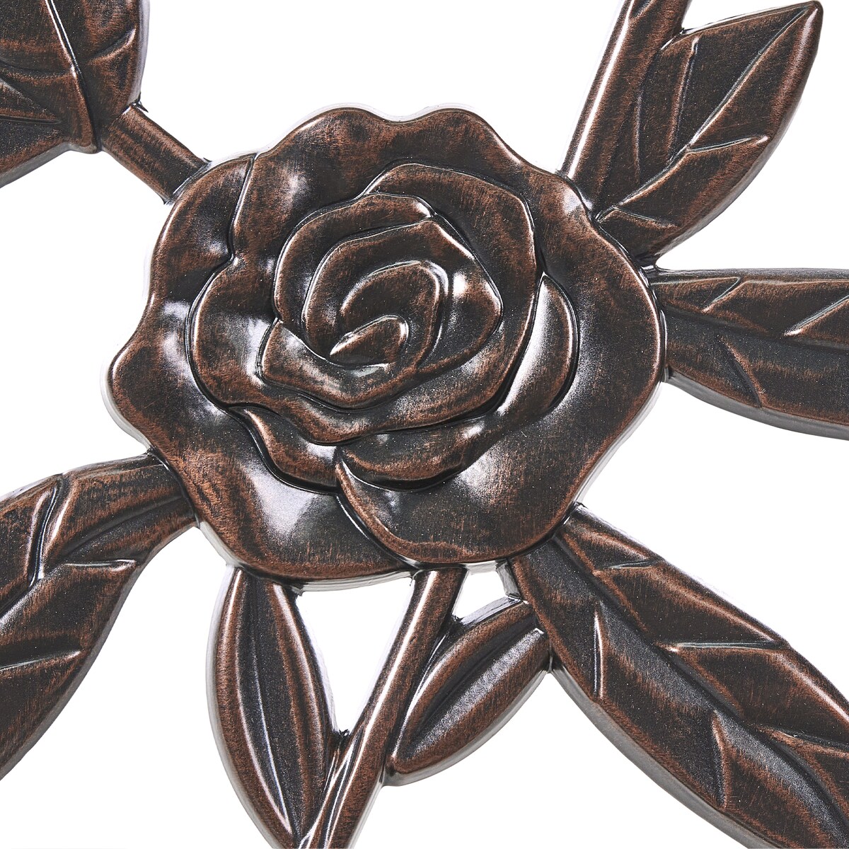 Ławka ogrodowa PIURA 88 cm Metal Ciemnobrązowy