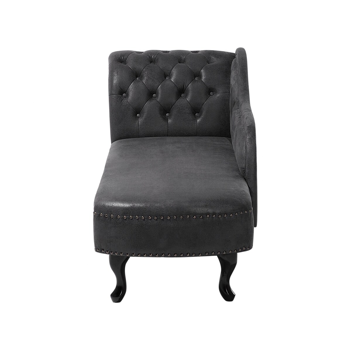 Szezlong eko zamsz lewostronny szary NIMES