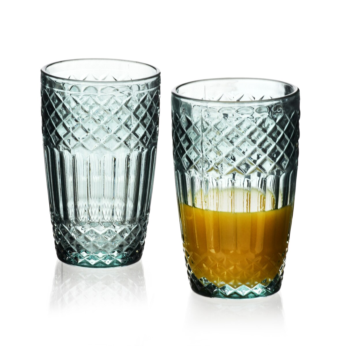 ELLA GREEN Komplet 4 szklanek 370ml370ml 8x6x12cm