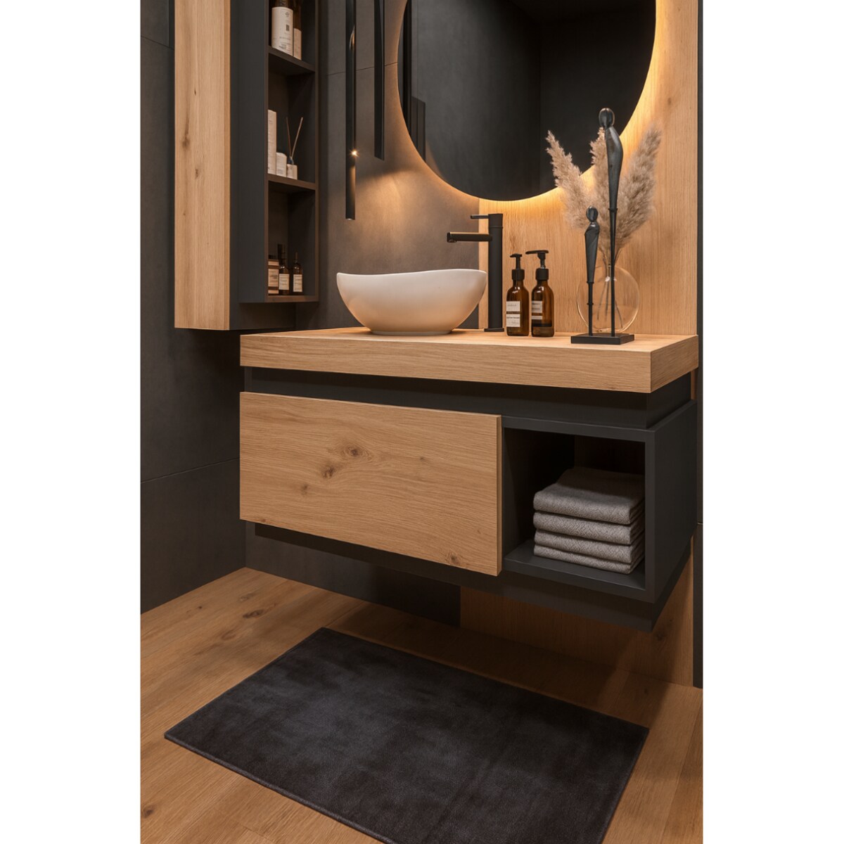 FIGURKA DEKORACYJNA DUOLI SZARA