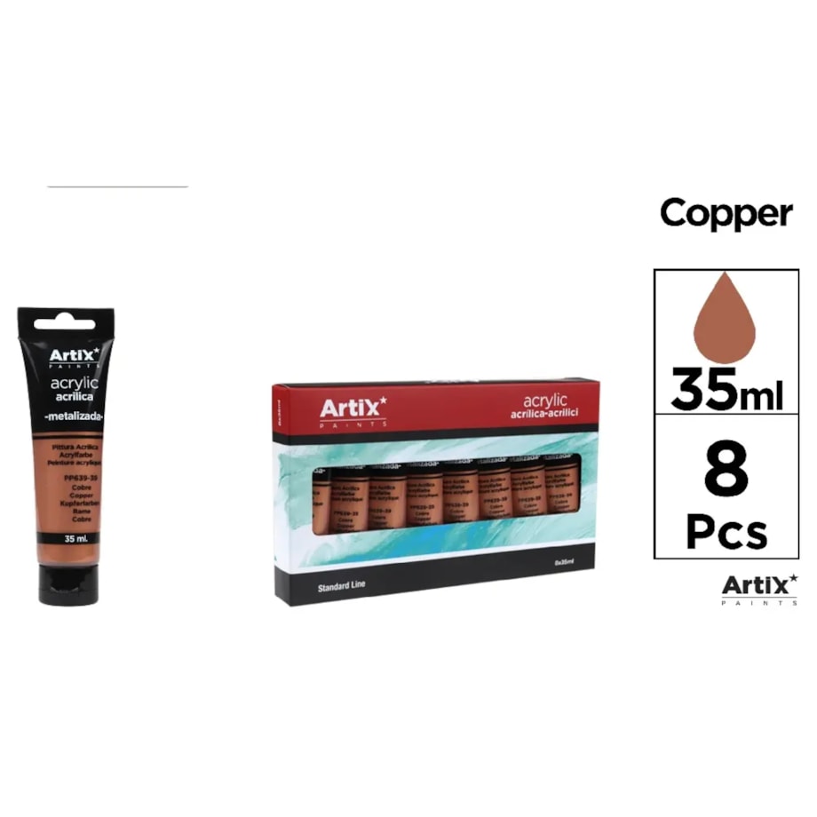 farba akrylowa copper artix pp639-39, 35 ml