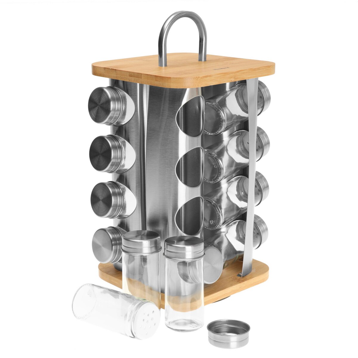 Zestaw pojemników na przyprawy komplet 17 elementów przyprawnik KLAUSBERG