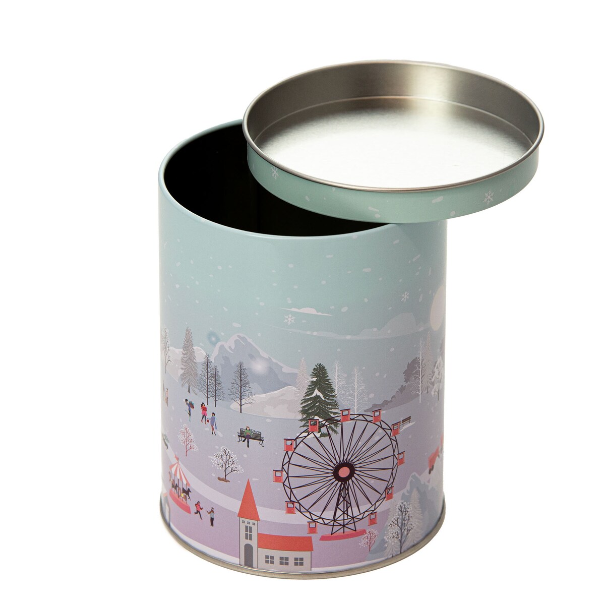 Puszka Na Ciastka Pierniki Herbatę Zestaw Świąteczna Boże Narodzenie Metalowe