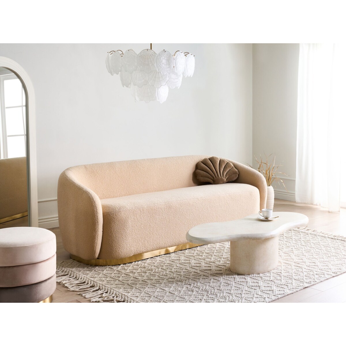 Sofa dla 2 osób SIPO Boucle Beżowy