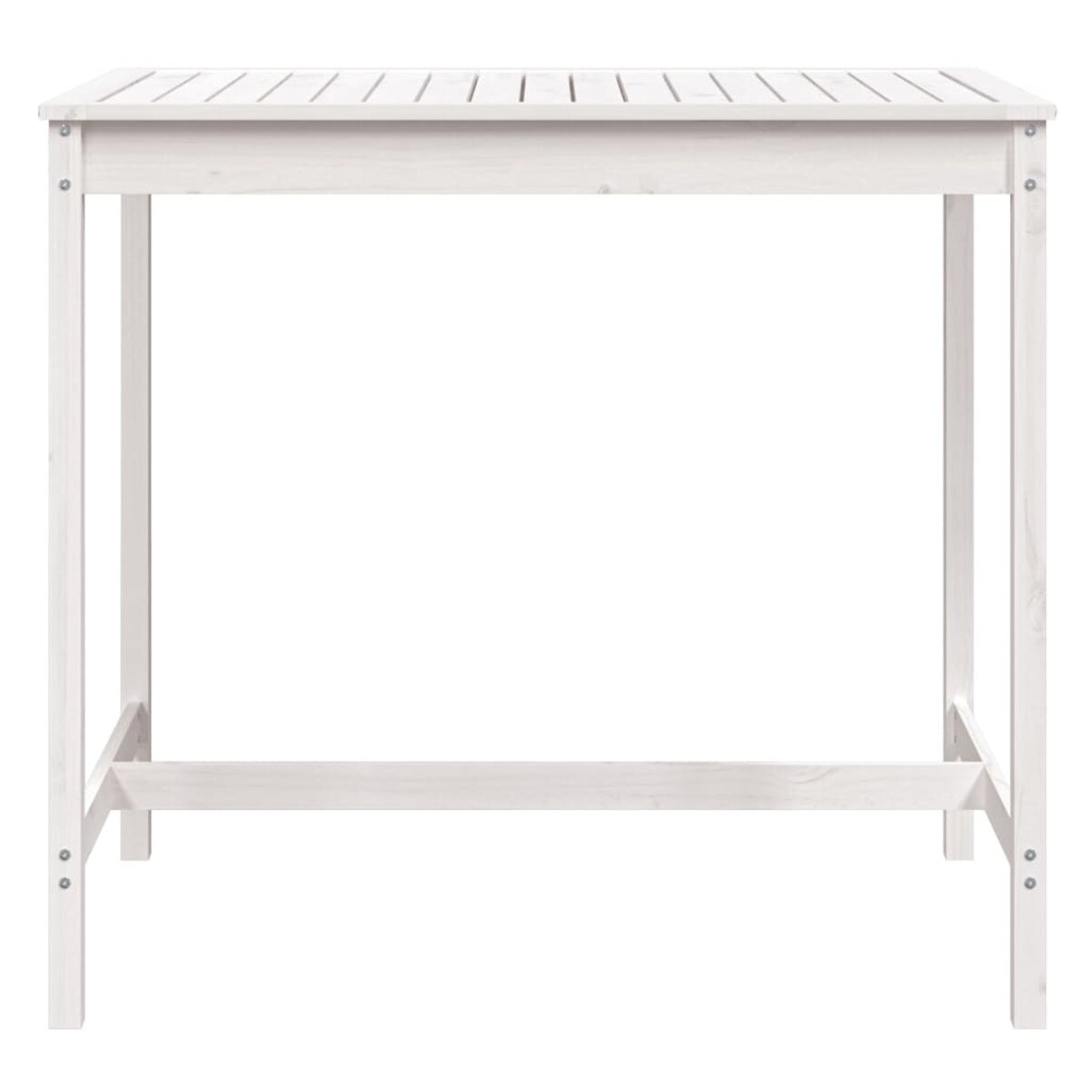 vidaXL Stolik ogrodowy, biały, 121x82,5x110 cm, lite drewno sosnowe