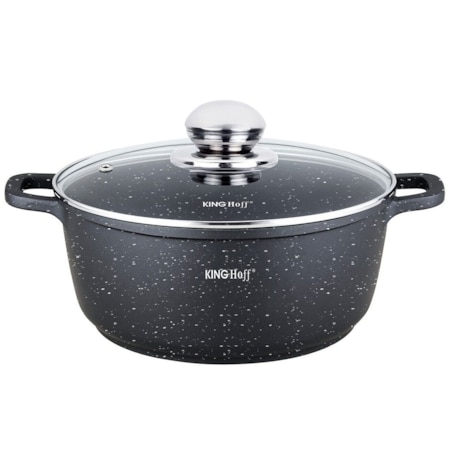 Garnek z powłoką marmurową 3.3L 22cm indukcja gaz KINGHOFF