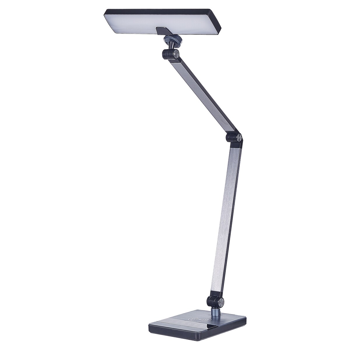 Lampa biurkowa LED LACERTA Z ładowarką indukcyjną Metal Czarny