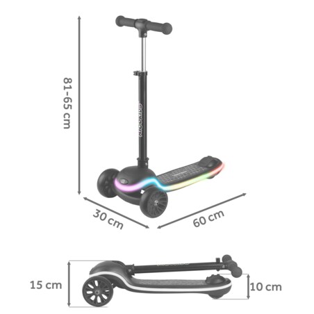Hulajnoga dla dzieci trójkołowa Leddi czarna