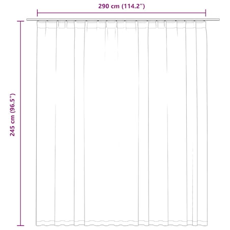 vidaXL Zasłona zaciemniająca z haczykami, taupe, 290x245 cm