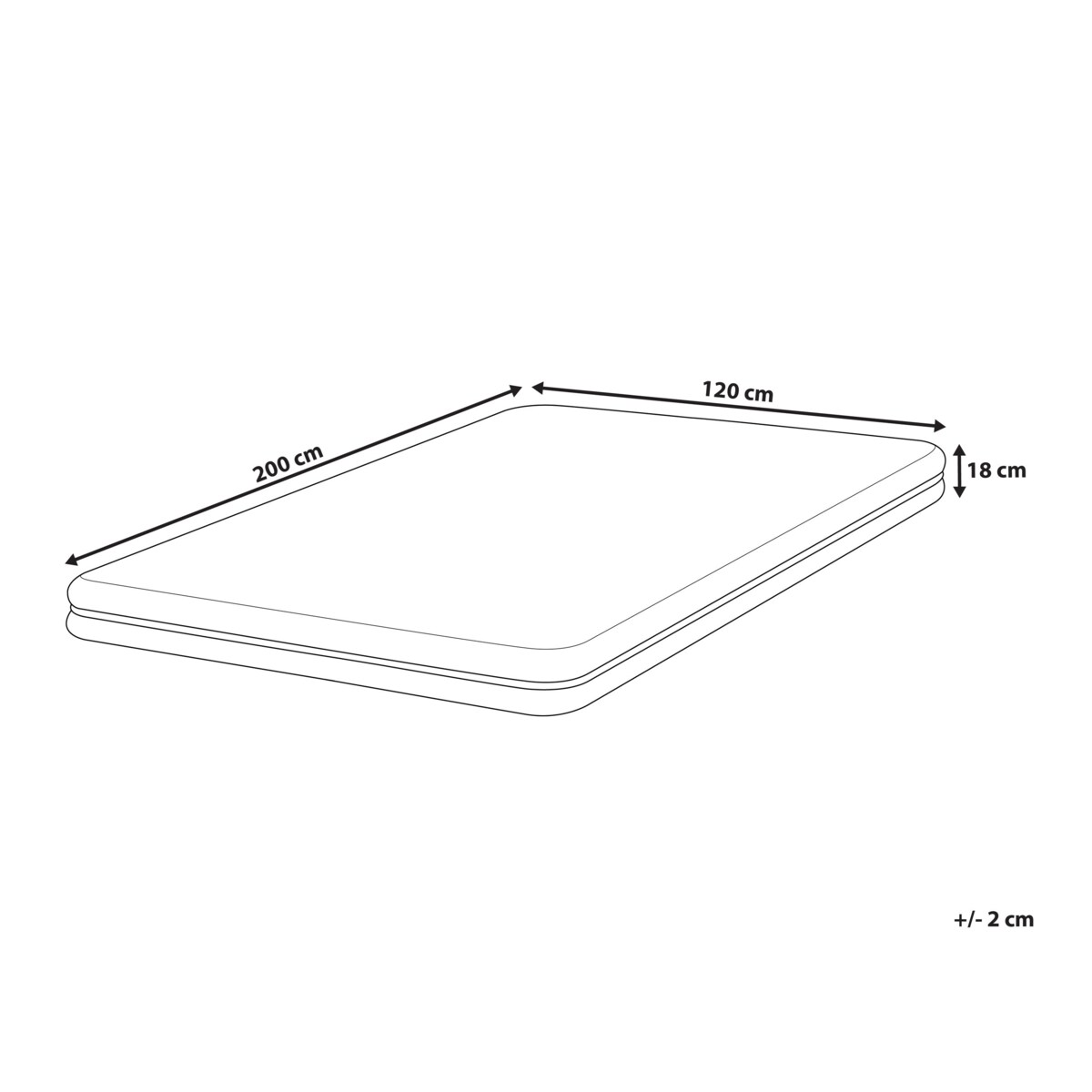 Materac termoelastyczny JOLLY H2/3 średnio twardy 120 x 200 cm