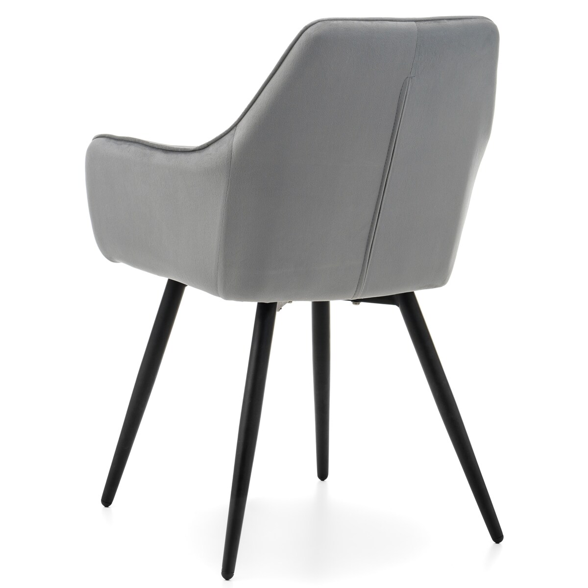 Krzesło tapicerowane welurowe do salonu jadalni VASTO jasnoszare