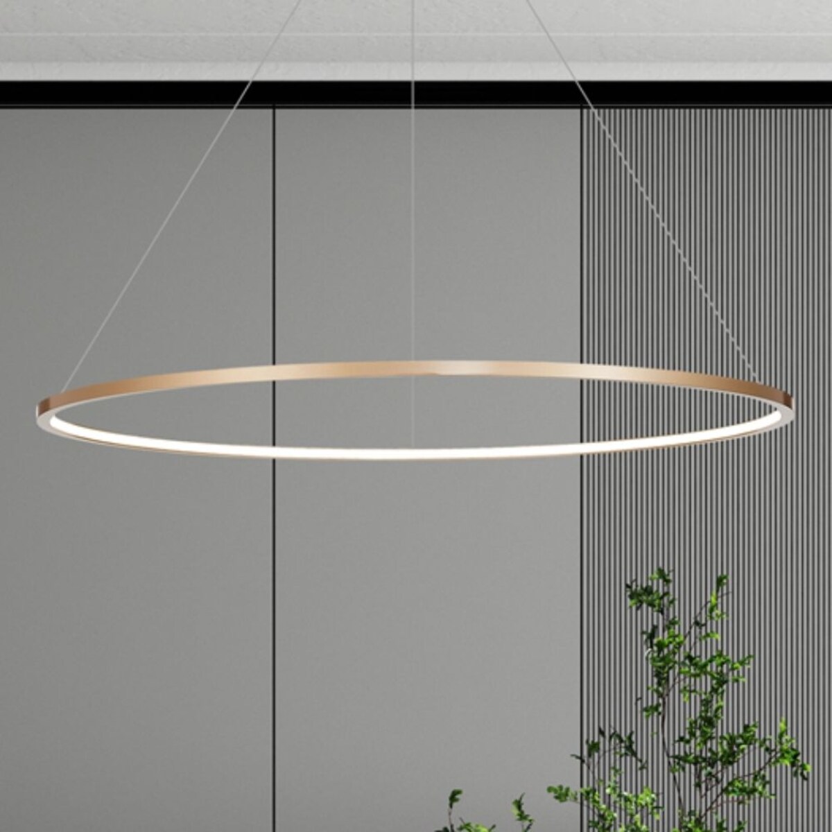 Lampa wisząca pierścieniowa Saturno ML8865 Milagro LED 65W 4000K ring IP44 złoty