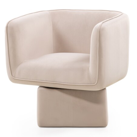Fotel obrotowy welur jasnobeżowy Alexa