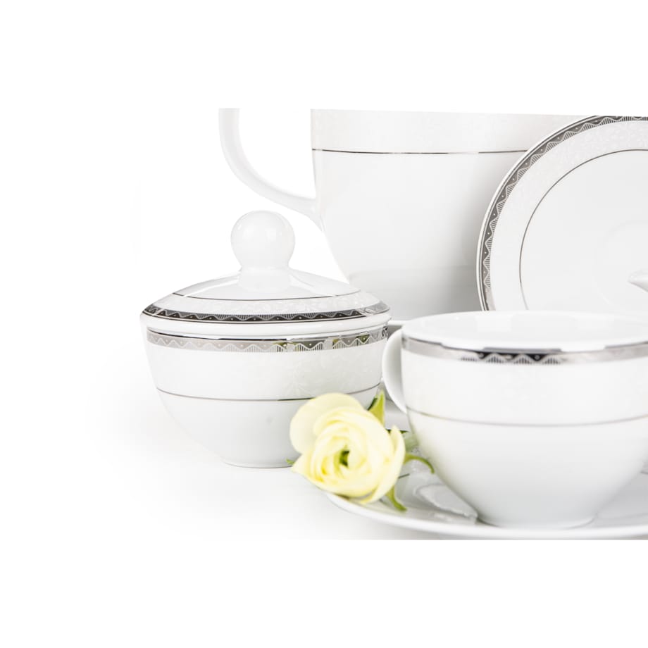 Zestaw kawowy 6os. (9el.) AMELIA PLATYNA