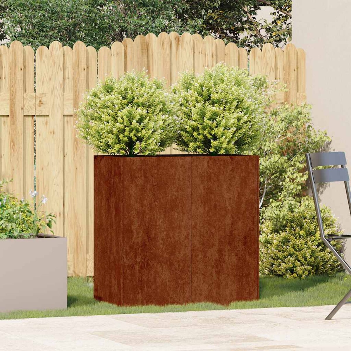 vidaXL Doniczka Rusty 80x40x80 cm Stal nierdzewna