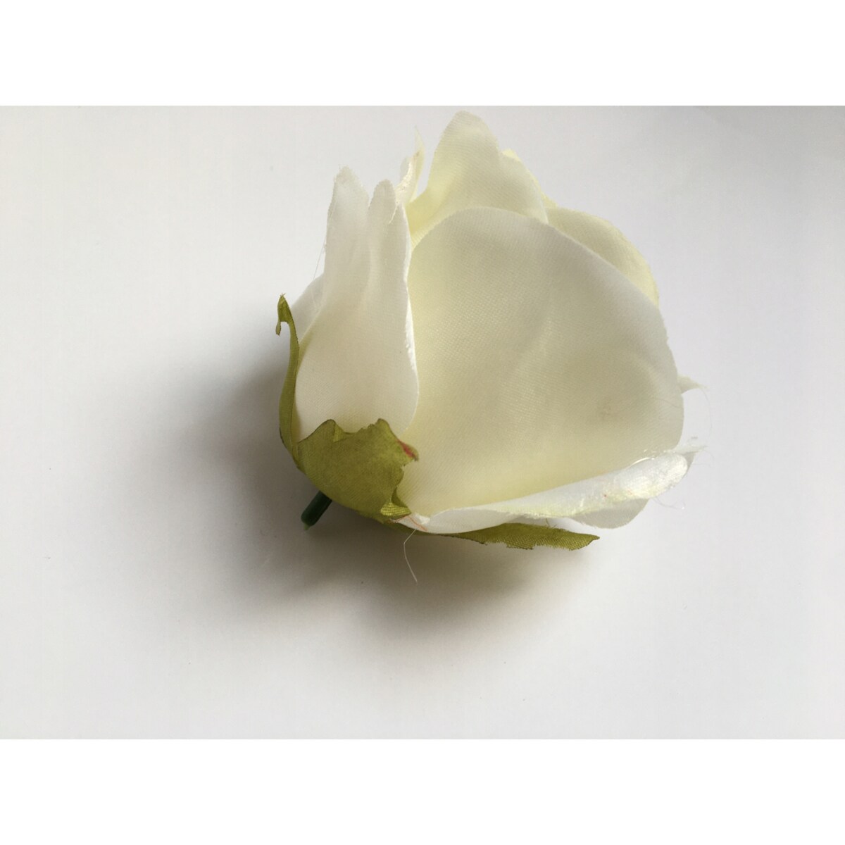 6x RÓŻA BIAŁA SZTUCZNA na aranżację bukiet kompozycji doniczkowych wyrobowa