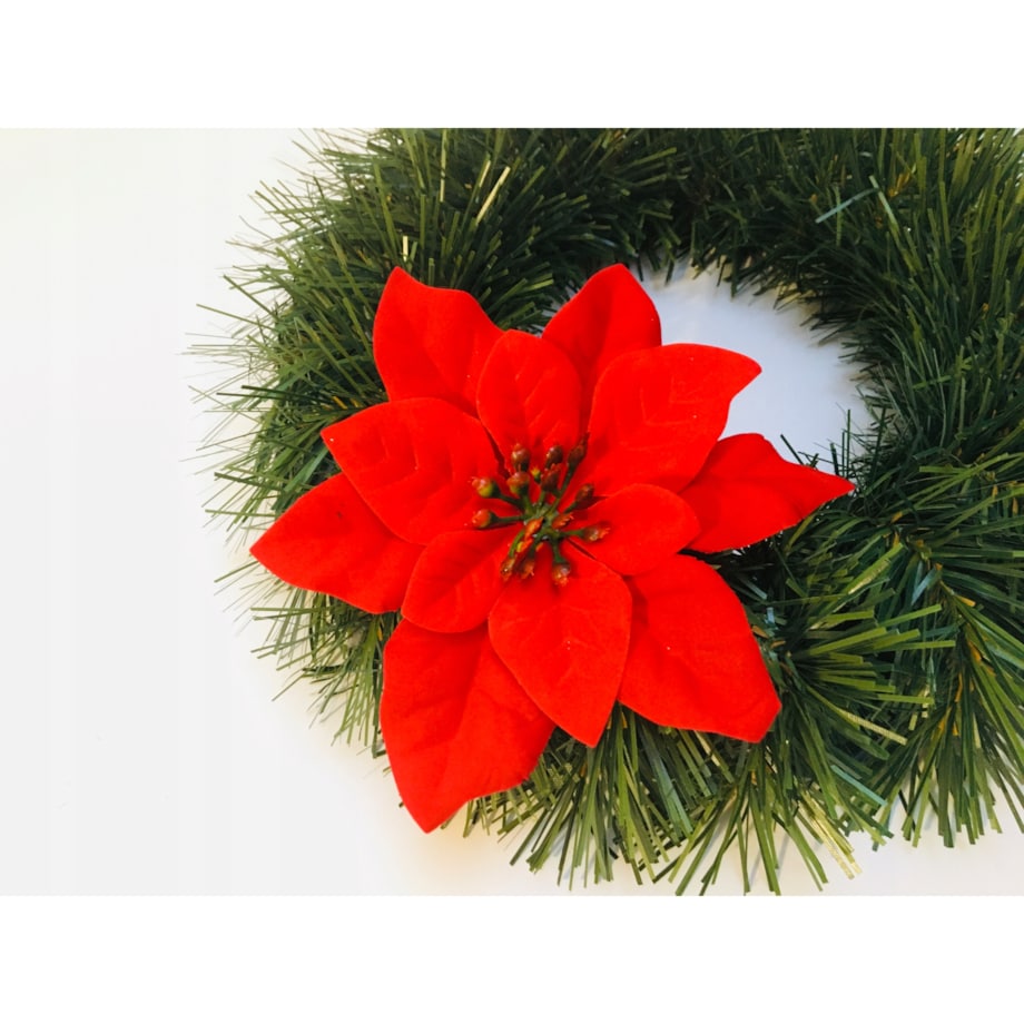 GWIAZDA betlejemska czerwona 14cm do dekoracji choinki schody stroik święta