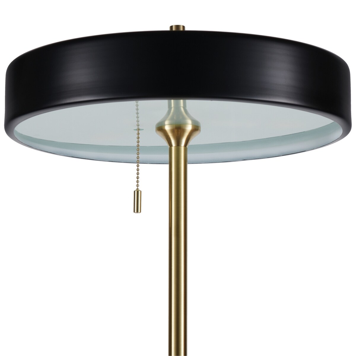 LAMPA podłogowa KKST-MF8872 BLACK okrągła OPRAWA metalowa czarna złota