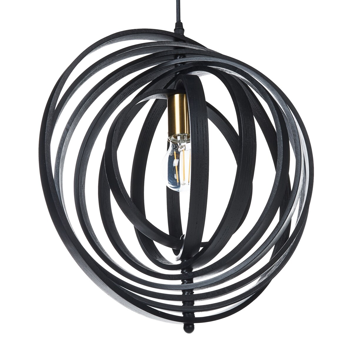 Lampa wisząca MURRELL Drewno Czarny