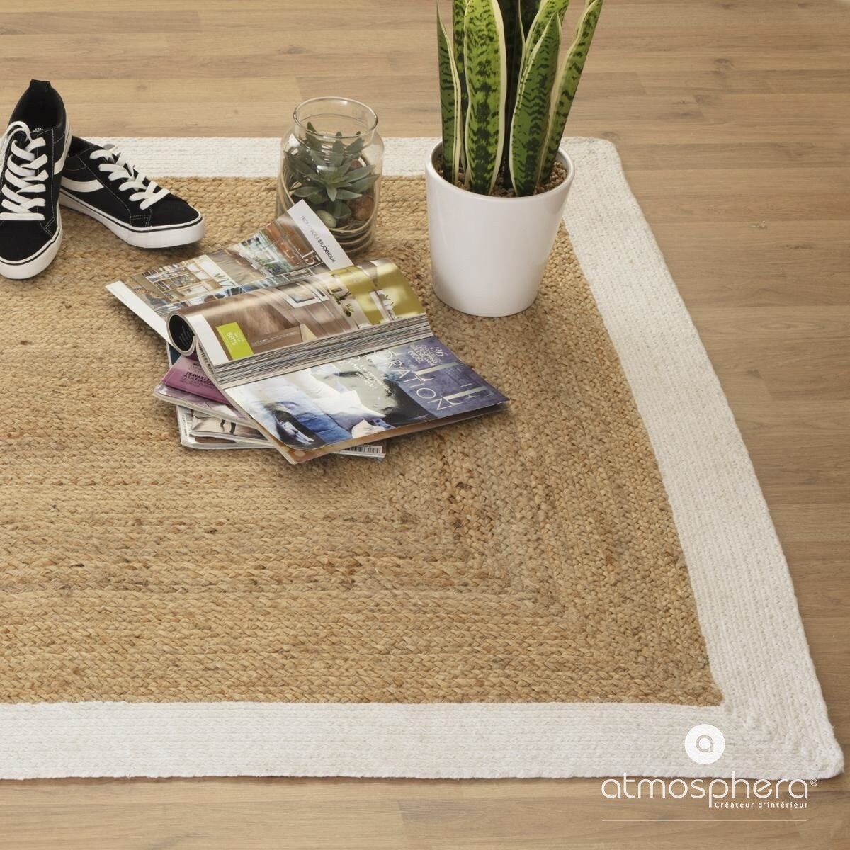 Dywan z juty prostokątny, 120 x 170 cm