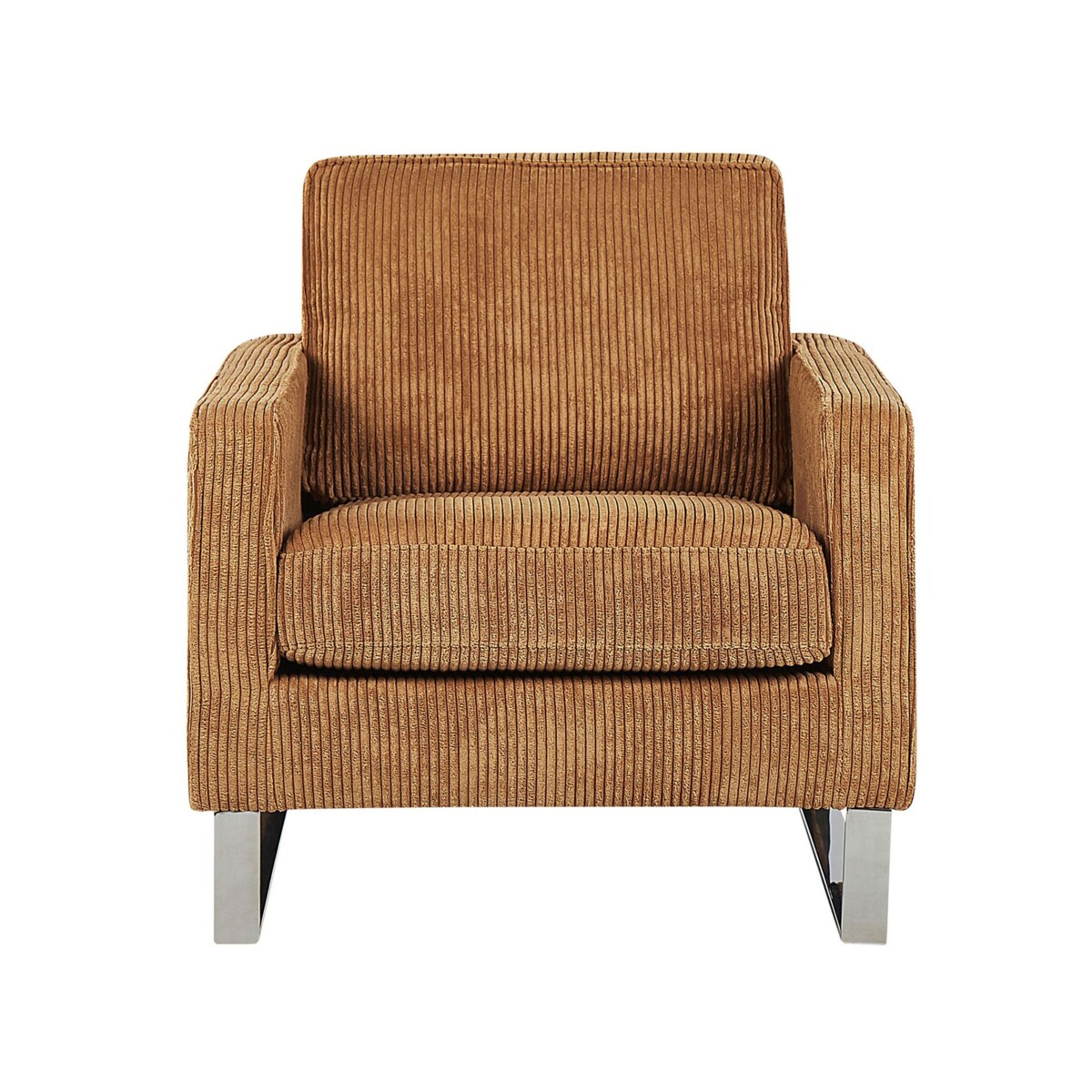 Fotel sztruksowy jasnobrązowy VIND