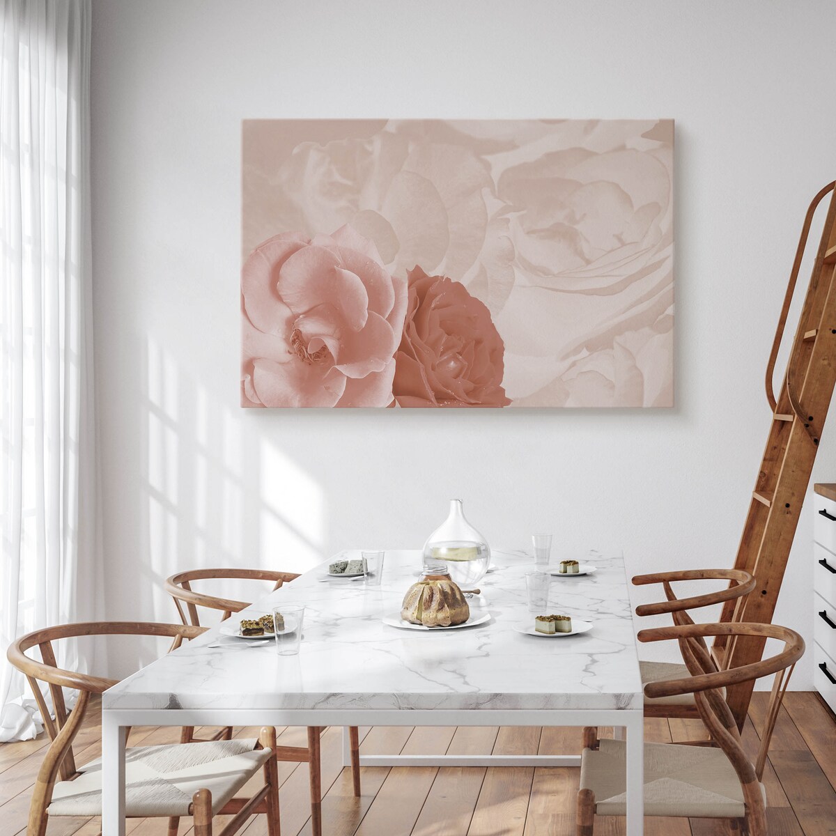Obraz na płótnie Różowe kwiaty 120x80cm