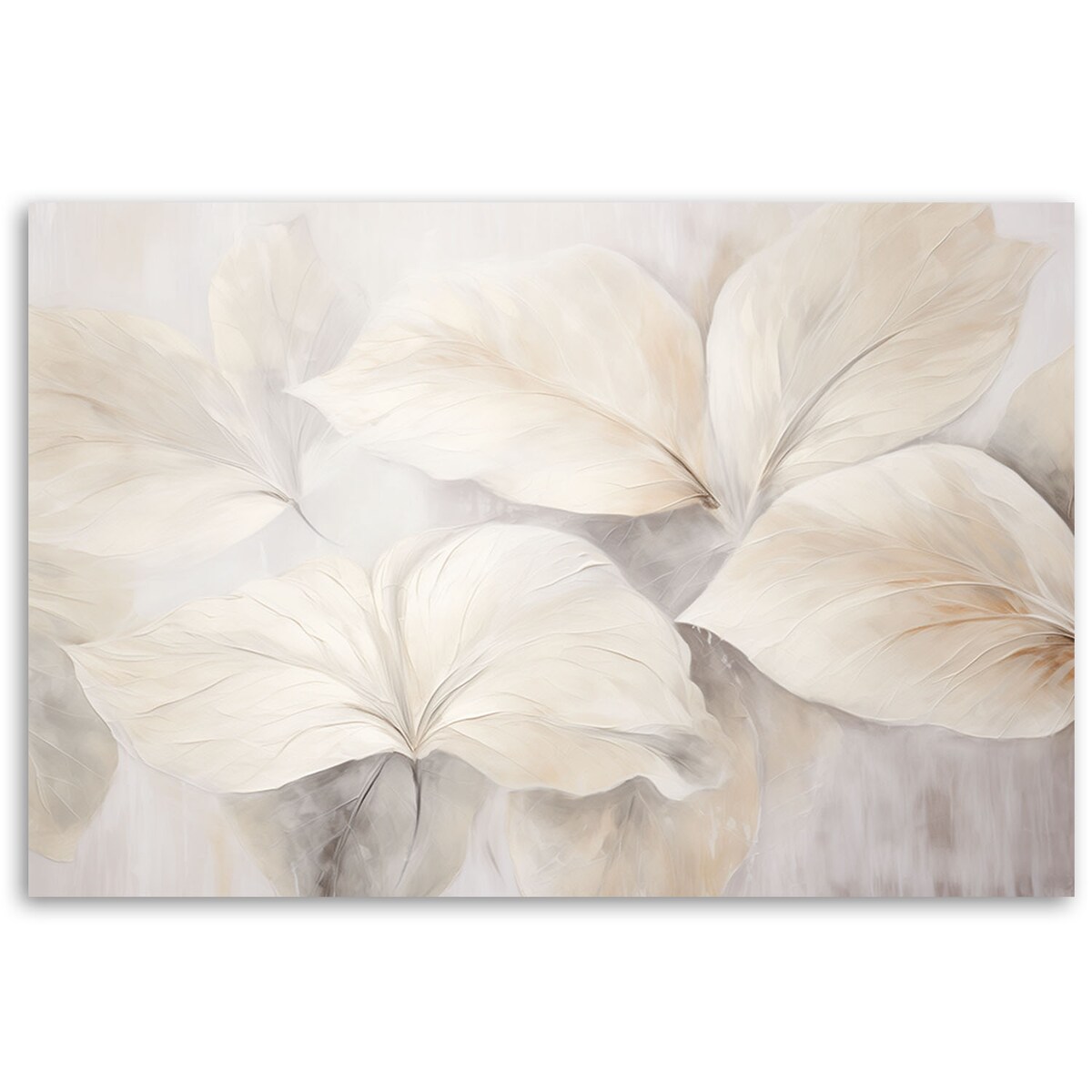 Obraz canvas do salonu sypialni kuchni biura Liście rośliny natura beżowy boho 3d 120x80