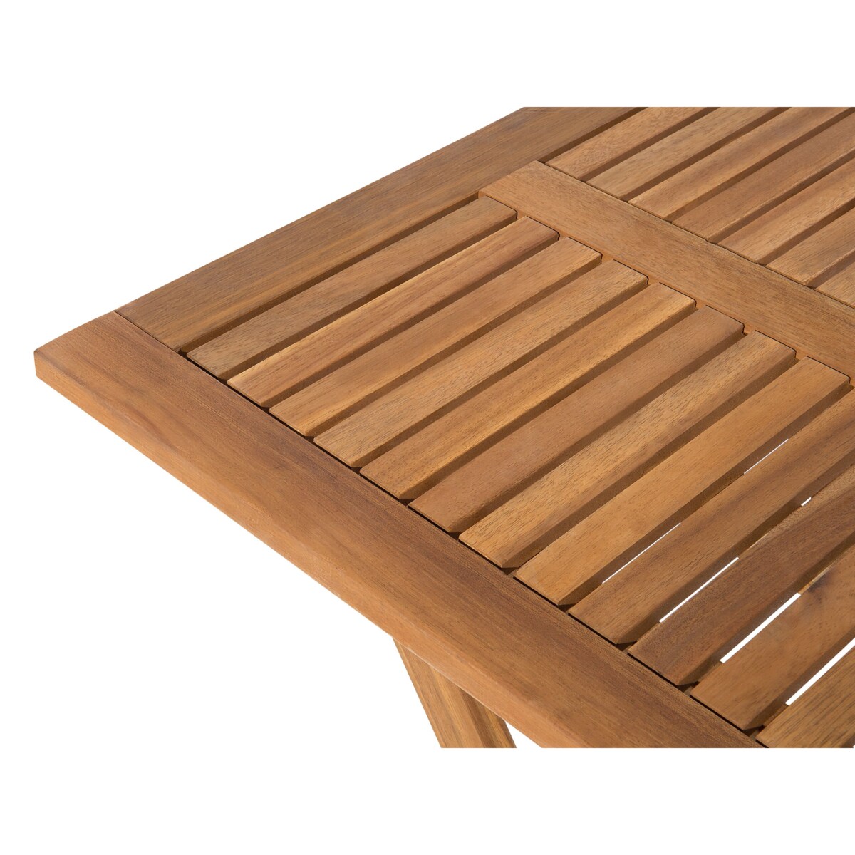 Zestaw mebli balkonowych drewniany jasny z poduszkami niebieskimi FIJI