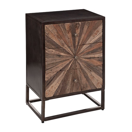 Szafka nocna ORIGINS, drewno z recyklingu, 49 x 33 x 74 cm