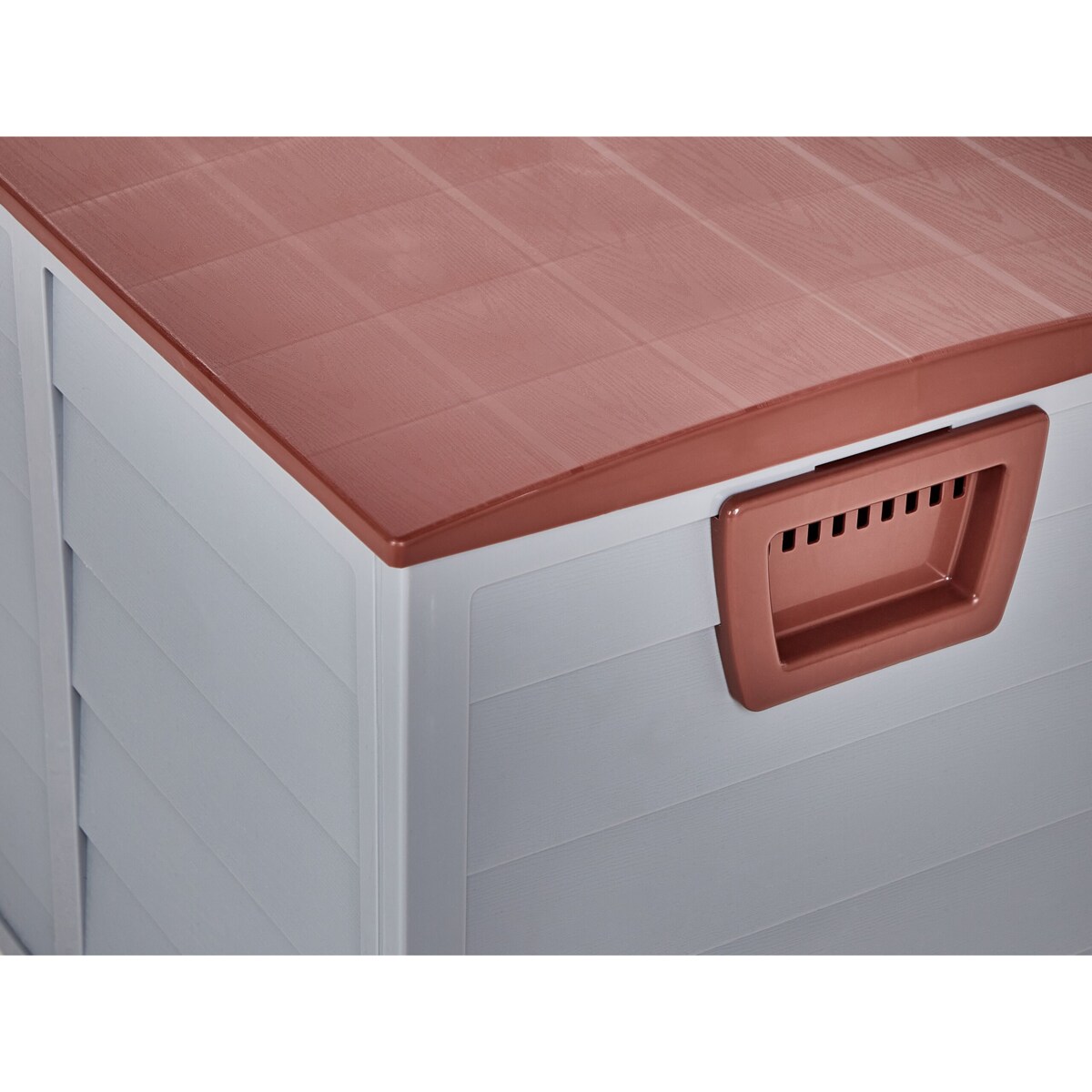 Skrzynia ogrodowa 112 x 50 cm szaro-brązowa LOCARNO