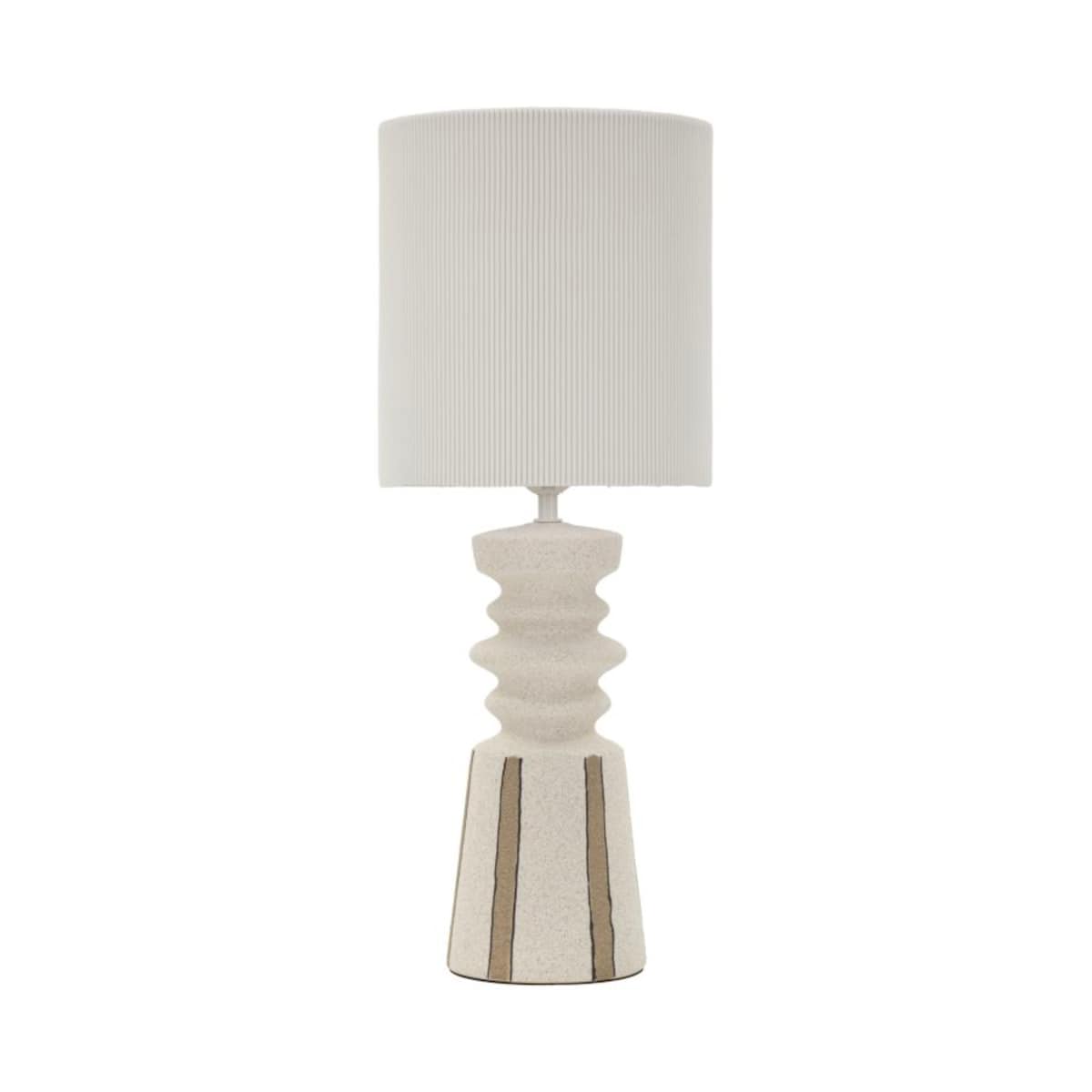 Lampa stołowa Tribal, kolor wielokolorowy, ceramika, żelazo i tkanina, 22,5 x 22,5 x 57 cm, 1 x E27, max. 40 W, styl nowoczesny, Mauro Ferretti