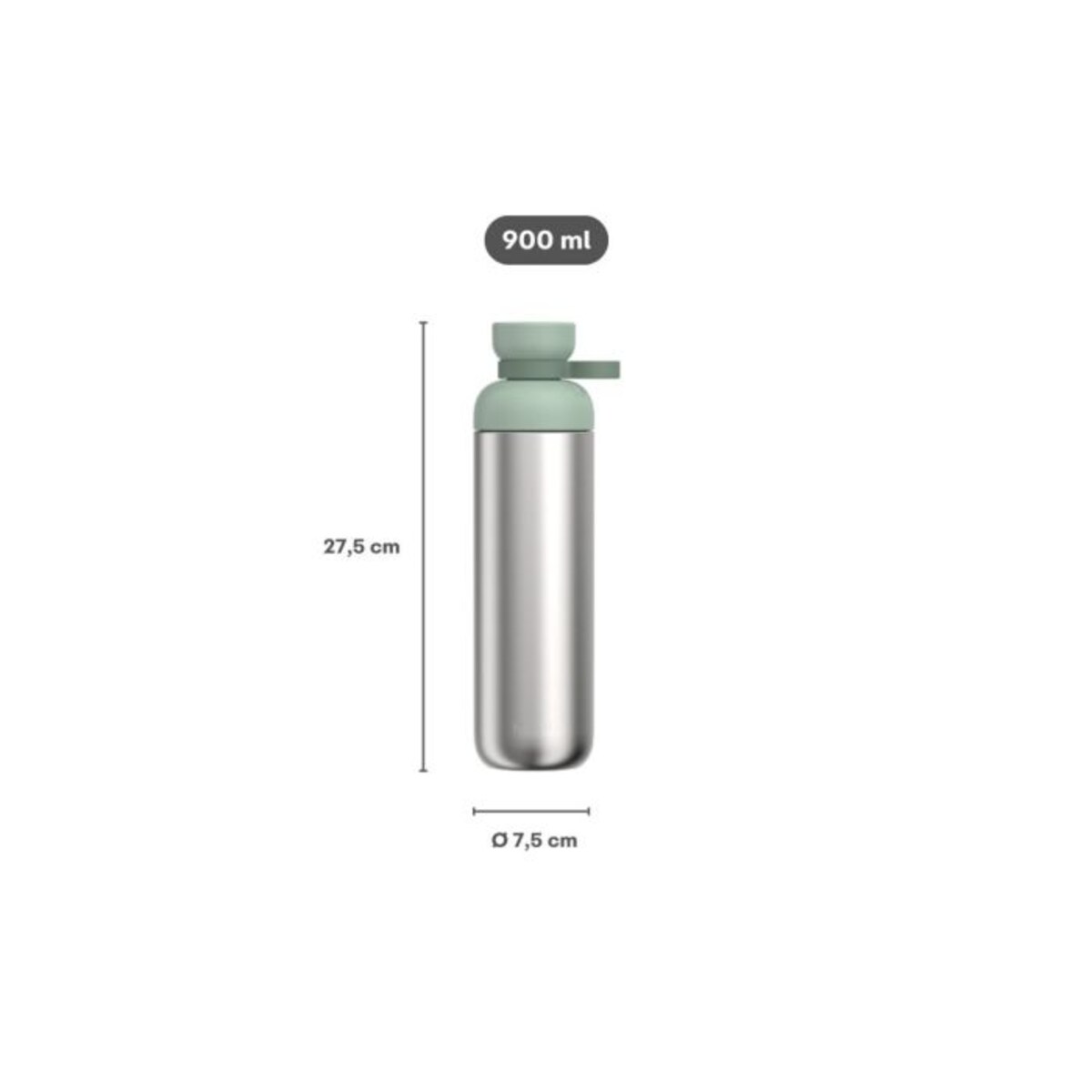 Butelka na wodę stalowa Vita 900 ml Nordic Sage 107742094700