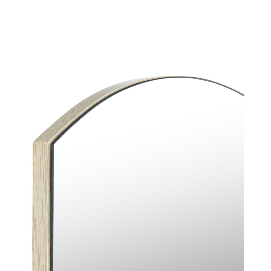 Lustro stojące z półką 35 x 150 cm jasne drewno CHERBOURG