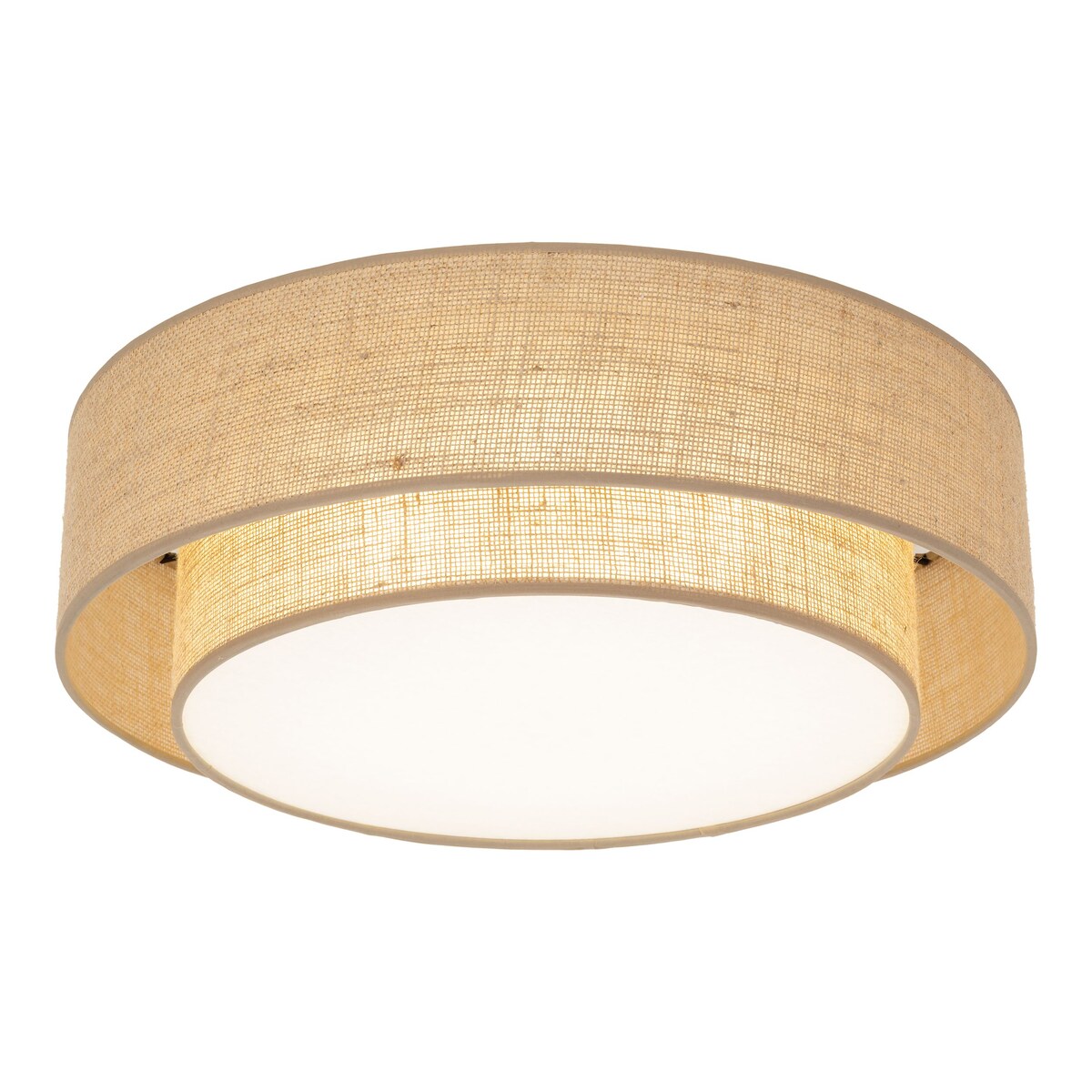 Lampa sufitowa TK Lighting CALISTO JUTA 4 biała/juta 4xE27 50x50 cm skandynawska do salonu i sypialni