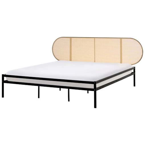 Łóżko Metal BOULIN 180 x 200 cm Czarny