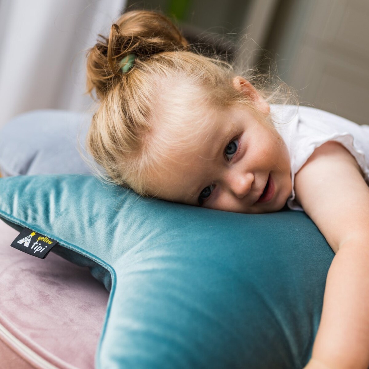 Poduszka Lucky Star, jasny beż, 52x15x52cm, Boucle