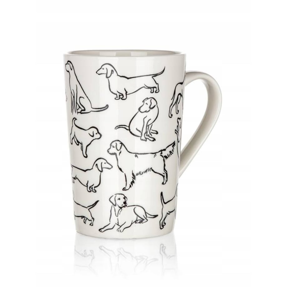 2x KUBEK WYSOKI w psy CERAMIKA 450 ml na herbatę