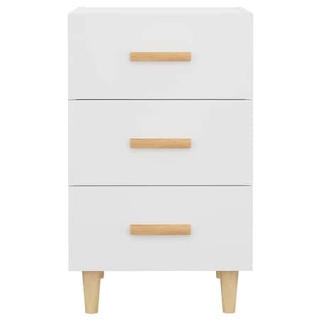 vidaXL Szafka nocna, biała, 40x40x66 cm, materiał drewnopochodny