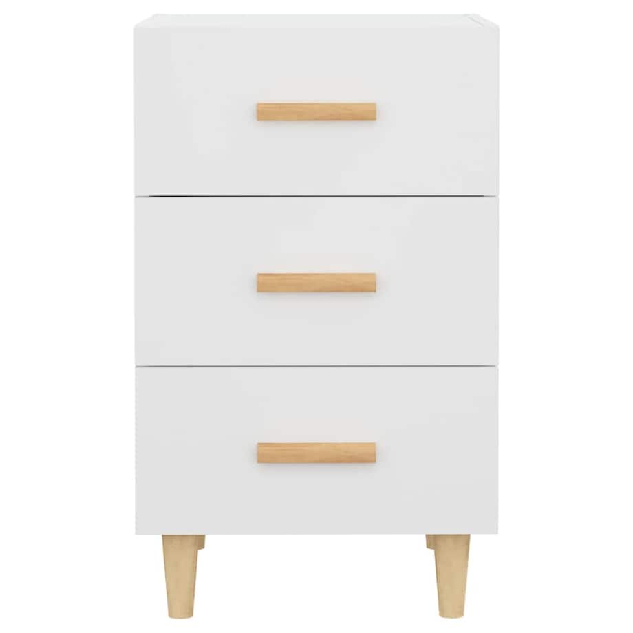 vidaXL Szafka nocna, biała, 40x40x66 cm, materiał drewnopochodny