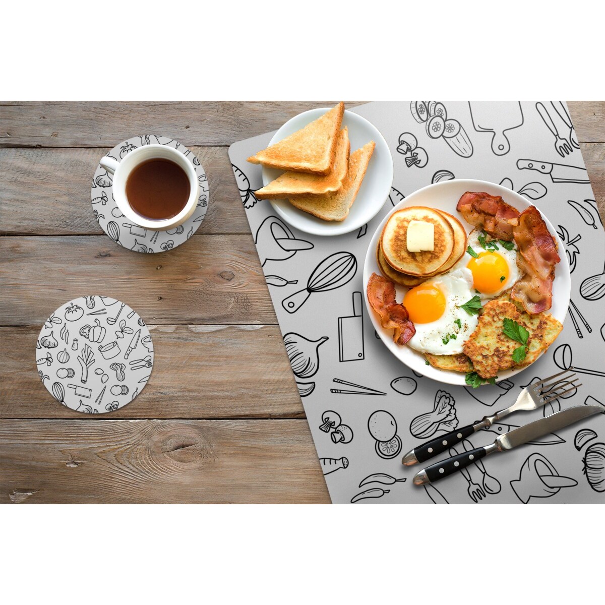 Komplet mat pod talerz Kuchenne inspiracje, 6 szt. 45x30cm