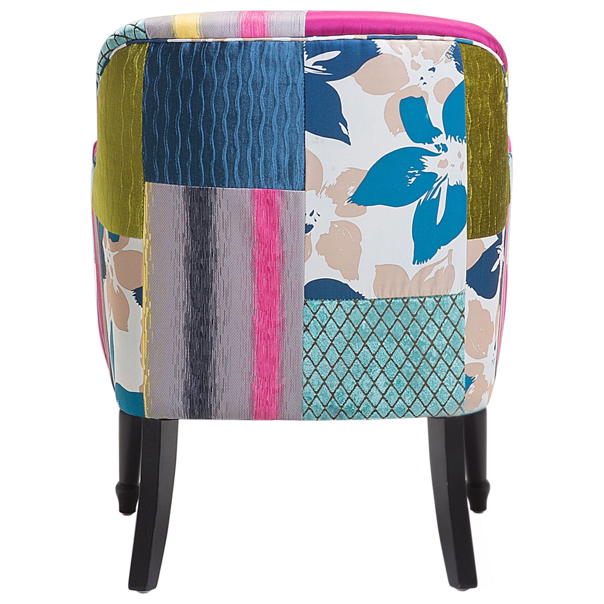 Fotel patchwork niebieski MANDAL