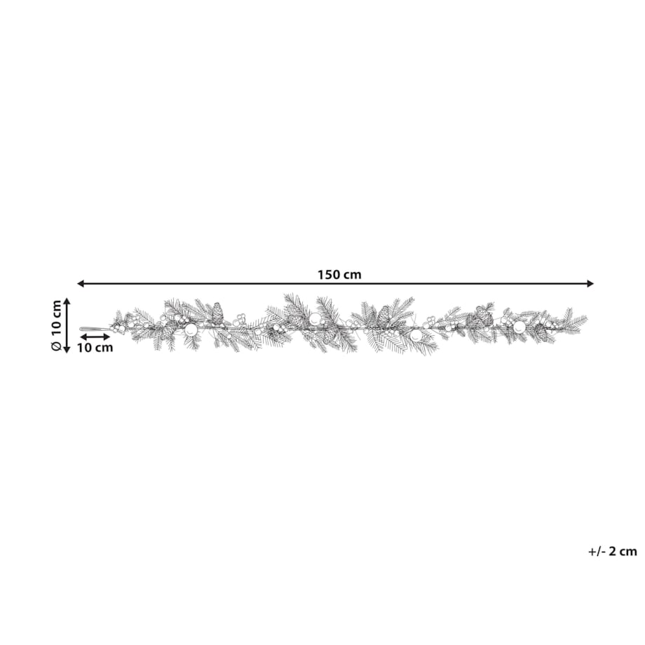 Świąteczna girlanda 150 cm zielona HUELVA